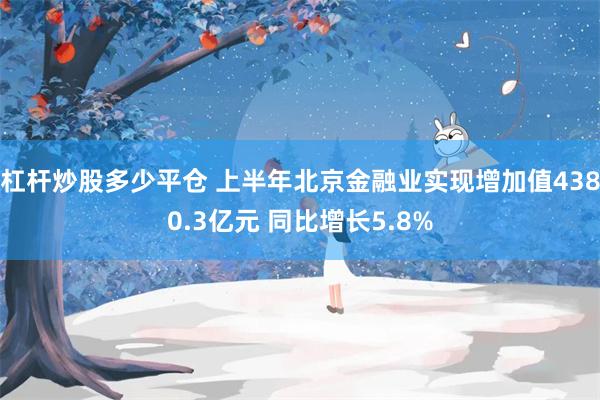 杠杆炒股多少平仓 上半年北京金融业实现增加值4380.3亿元 同比增长5.8%