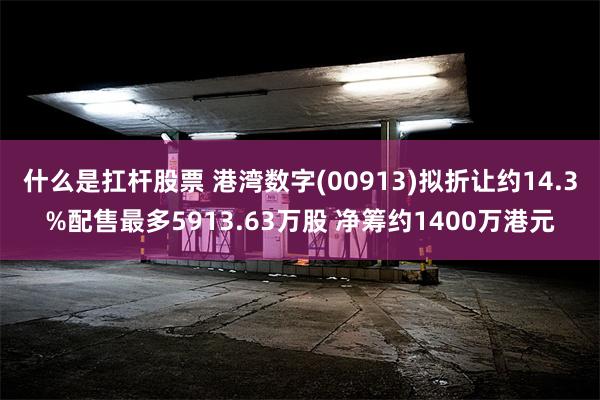 什么是扛杆股票 港湾数字(00913)拟折让约14.3%配售最多5913.63万股 净筹约1400万港元