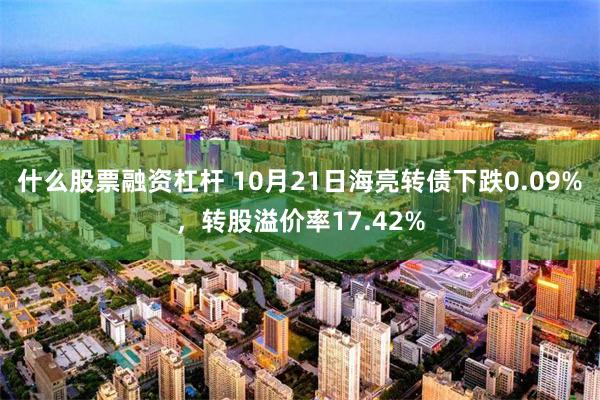 什么股票融资杠杆 10月21日海亮转债下跌0.09%，转股溢价率17.42%